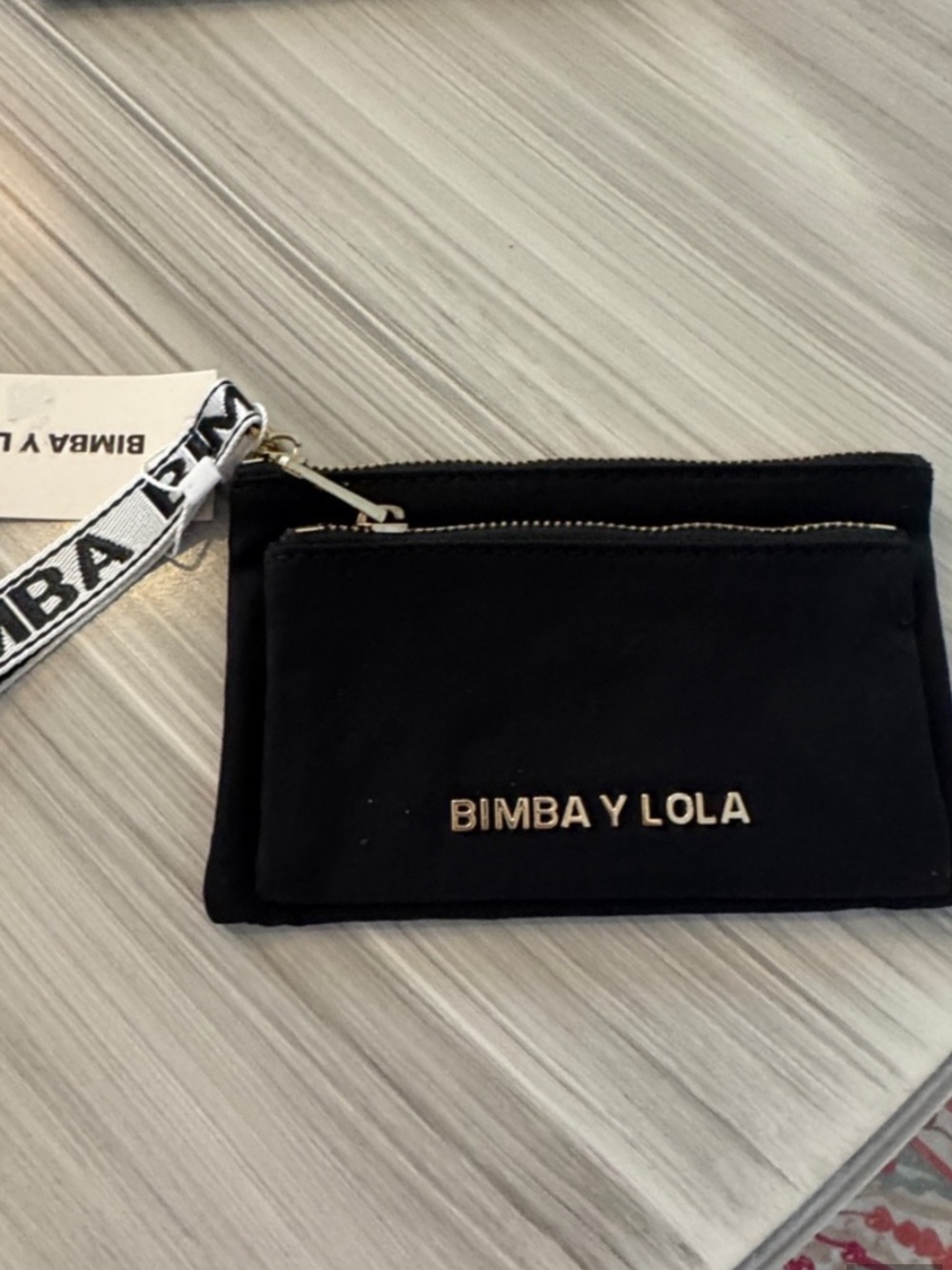 Bimba y Lola Black Wristlet Pouch
